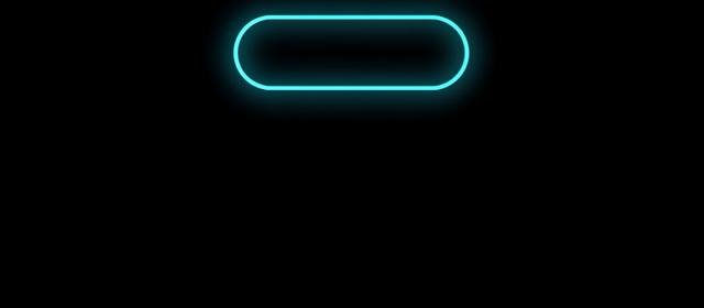 Top edge of the wallpaper “Neon Outline”: a neon stroke wraps around the cutout.