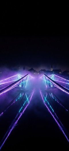 Neon Bridge — one of the four permanently free wallpapers